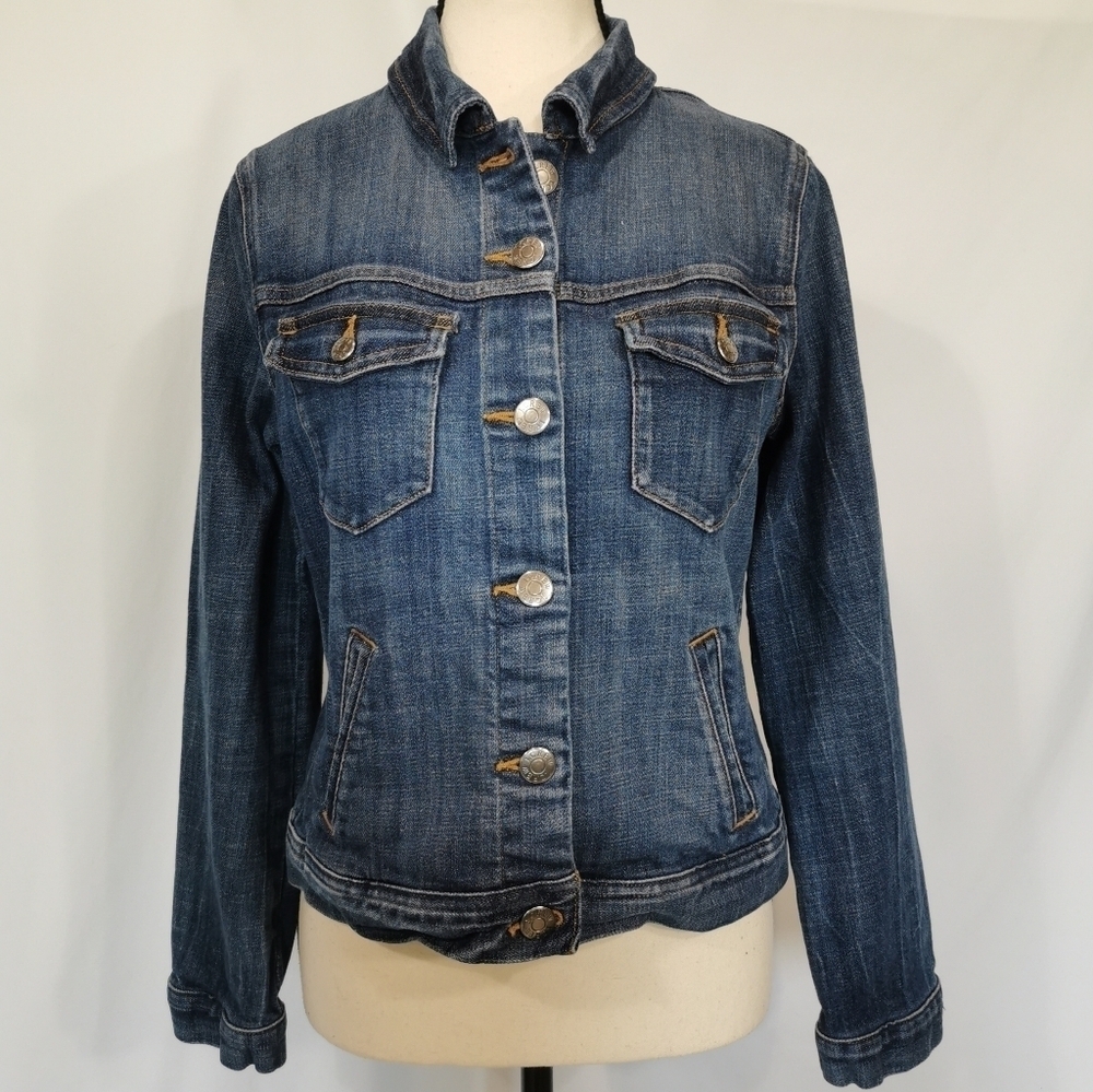 J Crew Factory Jean Jacket w/ Slight Stretch Medium Wash - Sz S Open To Offers